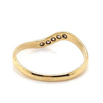 18CT YELLOW GOLD CURVED DIAMOND DRESS RING VALUED @ $1549