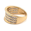 10CT YELLOW GOLD THICKENED TOP CHANNEL SET DIAMOND DRESS RING VALUED @ $2599