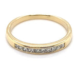 9CT YELLOW GOLD CHANNEL SET DIAMOND DRESS RING TW 1.9g