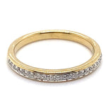 9CT YELLOW GOLD 21 DIAMONDS CLAW SET IN THICKENED TOP DRESS RING TW 2.3g