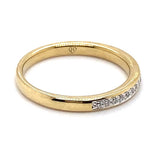 9CT YELLOW GOLD 21 DIAMONDS CLAW SET IN THICKENED TOP DRESS RING TW 2.3g