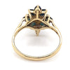 9CT YELLOW GOLD AUSTRALIAN SAPPHIRE AND DIAMOND DRESS RING TW 2.3g