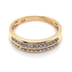 9CT YELLOW GOLD CHANNEL SET DIAMOND DRESS RING TW 2g