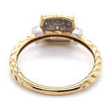 10CT YELLOW & WHITE GOLD DIAMOND DRESS RING TW 2.6g