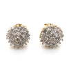 9CT YELLOW GOLD DIAMONDS SET ILLUSION CLUSTER STUD EARRINGS TW 1.6g