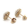 9CT YELLOW GOLD DIAMONDS SET ILLUSION CLUSTER STUD EARRINGS TW 1.6g