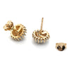 9CT YELLOW GOLD DIAMONDS SET ILLUSION CLUSTER STUD EARRINGS TW 1.6g