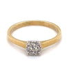 9CT YELLOW & WHITE GOLD DIAMOND CLUSTER DRESS RING VALUED @ $999