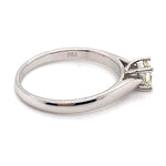 18CT WHITE GOLD POINTED SHOULDER DIAMOND DRESS RING VALUED @ $2899