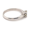 18CT WHITE GOLD PINCHED SHOULDER SOLITAIRE DIAMOND DRESS RING VALUED @ $3299