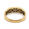 9CT YELLOW & WHITE GOLD THICKENED TOP MENS DIAMOND DRESS RING TW 4.2g