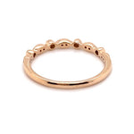 9CT ROSE GOLD DIAMONDS BEZEL & CLAW SET DRESS RING TW 1.5g