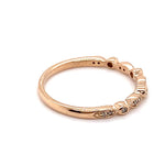 9CT ROSE GOLD DIAMONDS BEZEL & CLAW SET DRESS RING TW 1.5g