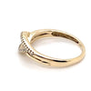 9CT YELLOW GOLD DIAMONDS CLAW SET IN THE CURVED TOP DRESS RING TW 2.5g