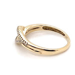 9CT YELLOW GOLD DIAMONDS CLAW SET IN THE CURVED TOP DRESS RING TW 2.5g