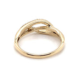 9CT YELLOW GOLD DIAMONDS CLAW SET IN THE CURVED TOP DRESS RING TW 2.5g