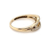 9CT YELLOW GOLD DIAMONDS CLAW SET IN THE CURVED TOP DRESS RING TW 2.5g