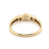 9CT YELLOW GOLD CUBIC ZIRCONIAS SEMI BEZEL SET IN TRILOGY STYLE RING TW 1.7g