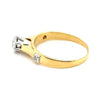 18CT YELLOW GOLD & PALLADIUM FLOW UP STYLE DIAMOND DRESS RING VALUED @ $2499