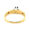 18CT YELLOW GOLD & PALLADIUM FLOW UP STYLE DIAMOND DRESS RING VALUED @ $2499