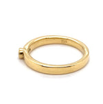 18CT YELLOW GOLD RAISED BEZEL SET DIAMOND DRESS RING VALUED @ $1899