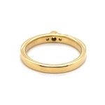 18CT YELLOW GOLD RAISED BEZEL SET DIAMOND DRESS RING VALUED @ $1899