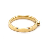 18CT YELLOW GOLD RAISED BEZEL SET DIAMOND DRESS RING VALUED @ $1899