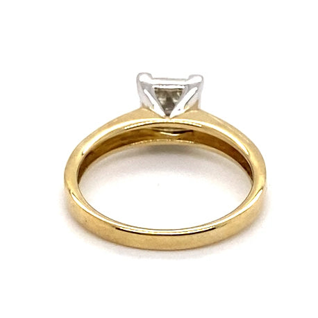 9CT YELLOW & WHITE GOLD THICKENED TOP STYLE DIAMOND DRESS RING VALUED @ $2499