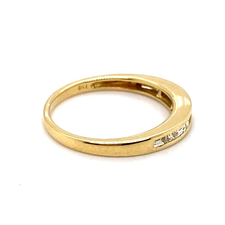 18CT YELLOW GOLD CHANNEL SET DIAMOND DRESS RING VALUED @ $2099