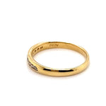 18CT YELLOW GOLD THICKENED TOP CHANNEL SET DIAMOND DRESS RING VALUED @ $1699