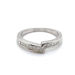 18CT WHITE GOLD CHANNEL SET DIAMOND DRESS RING VALUED @ $2099