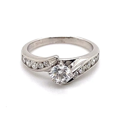 18CT WHITE GOLD WRAP AROUND STYLE DIAMOND DRESS RING VALUED @ $5799