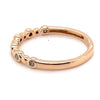 10CT ROSE GOLD BEZEL SET DIAMOND DRESS RING TW 1.4g