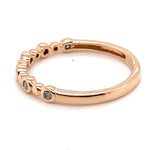 10CT ROSE GOLD BEZEL SET DIAMOND DRESS RING TW 1.4g