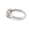 9CT WHITE GOLD DIAMONDS SET IN 3 CLUSTERS DRESS RING TW 3.3g