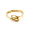 18CT YELLOW GOLD CURVED THICKENED TOP DRESS RING TW 2.9g