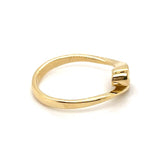 18CT YELLOW GOLD CURVED THICKENED TOP DRESS RING TW 2.9g