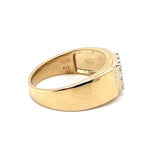 9CT YELLOW GOLD THICKENED TOP MENS DIAMOND DRESS RING VALUED @ $1999