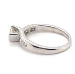 18CT WHITE GOLD FORMED UP STYLE DIAMOND DRESS RING VALUED @ $2999