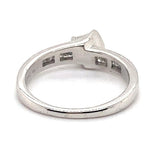 18CT WHITE GOLD FORMED UP STYLE DIAMOND DRESS RING VALUED @ $2999