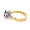 18CT YELLOW, WHITE, ROSE GOLD RUBY,SAPPHIRE,DIAMOND DRESS RING VALUED @ $3999