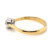 18CT YELLOW GOLD & PLATINUM PINCHED SHOULDER DIAMOND DRESS RING VALUED @ $4199