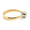 18CT YELLOW GOLD & PLATINUM PINCHED SHOULDER DIAMOND DRESS RING VALUED @ $4199