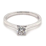 14CT WHITE GOLD POINTED SHOULDER FLOW UP STYLE DIAMOND DRESS RING VALUED @ $2499