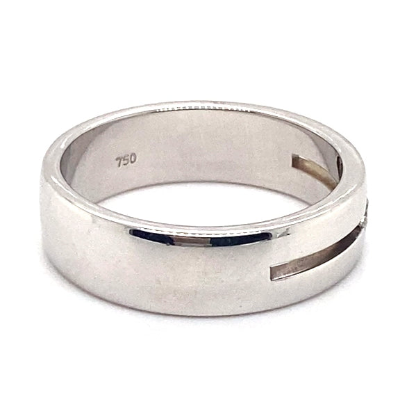 18CT WHITE GOLD MENS DIAMOND DRESS RING VALUED @ $4699