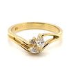 18CT YELLOW GOLD SPLIT SHOULDER DIAMOND DRESS RING VALUED @ $3599