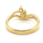 18CT YELLOW GOLD SPLIT SHOULDER DIAMOND DRESS RING VALUED @ $3599