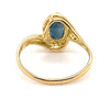 18CT YELLOW GOLD GALLERIED WRAP AROUND SAPPHIRE DRESS RING VALUED @ $1899