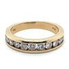 10CT YELLOW GOLD THICKENED TOP CHANNEL SET DIAMOND DRESS RING VALUED @ $1999