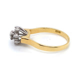 18CT YELLOW & WHITE GOLD DIAMOND DRESS RING VALUED @ $2200